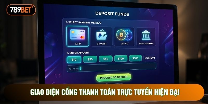 Giao diện cổng thanh toán trực tuyến hiện đại
