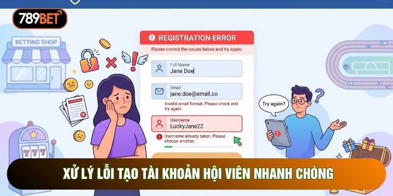 Xử lý lỗi tạo tài khoản hội viên nhanh chóng
